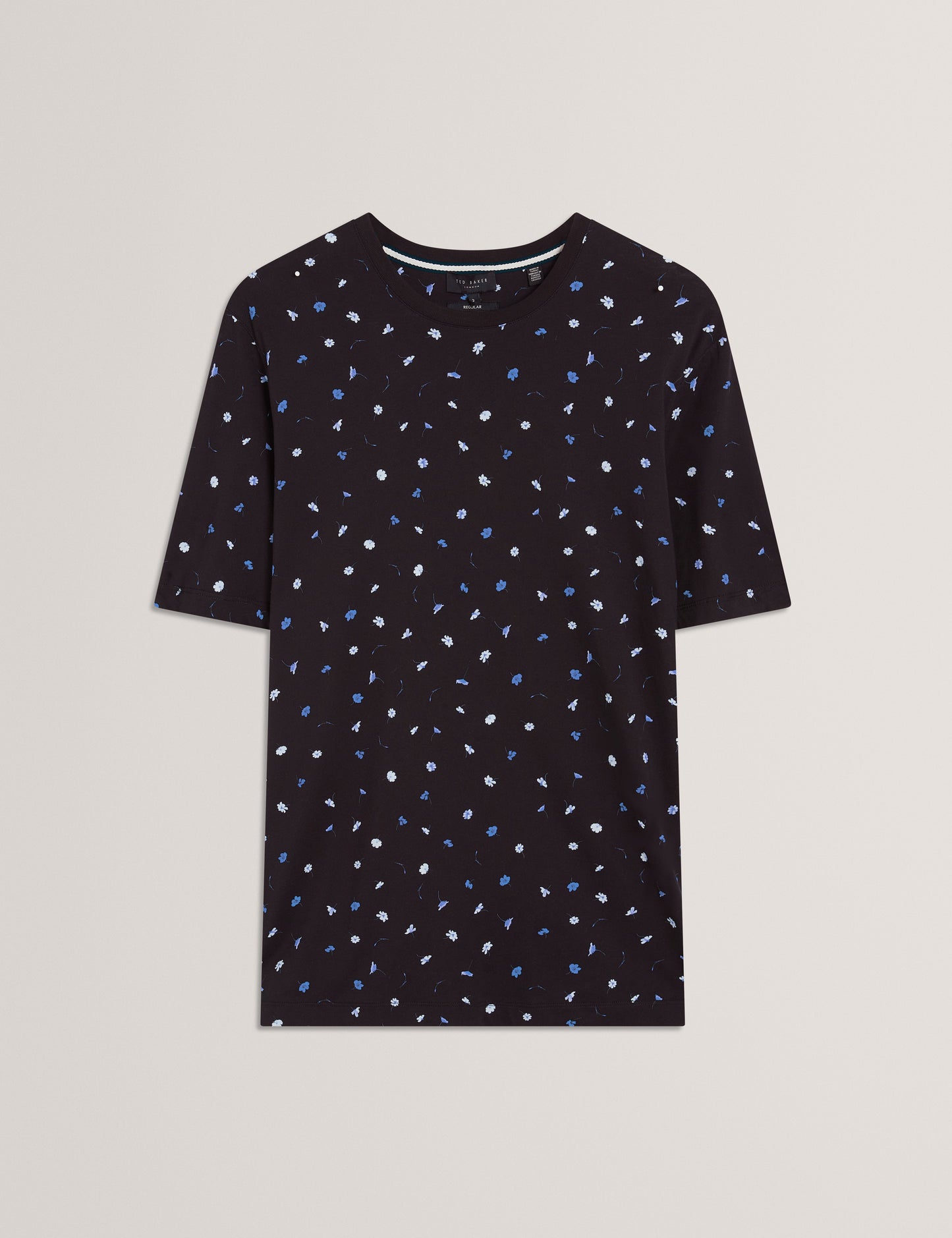 Ted Baker BURTUN - Scattered Floral Print Crew Neck T-Shirt