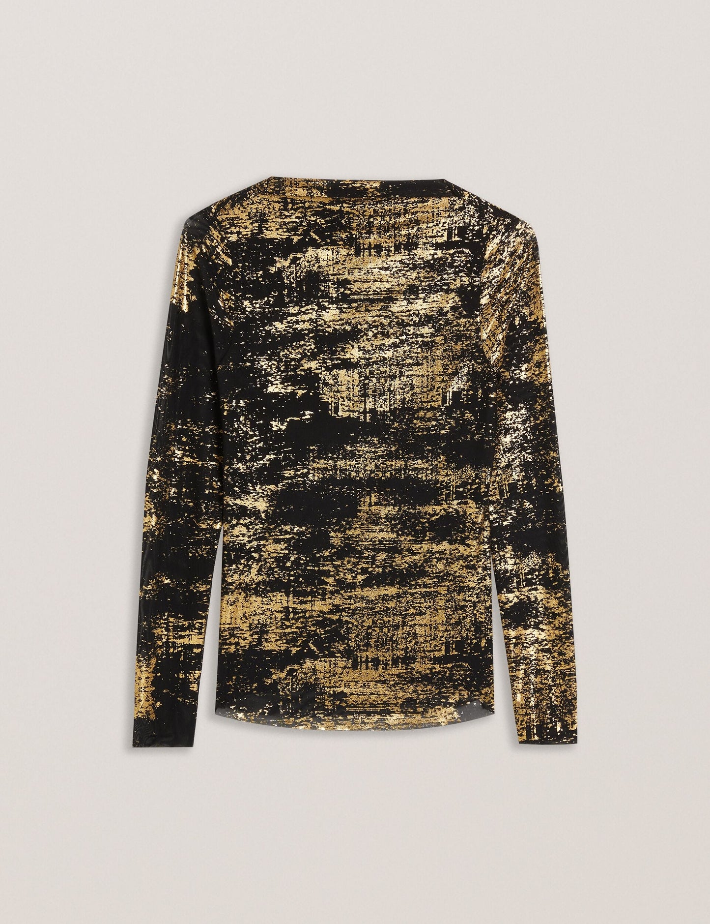 Ted Baker KARENHA - Foil Printed Slash Neck Mesh Top