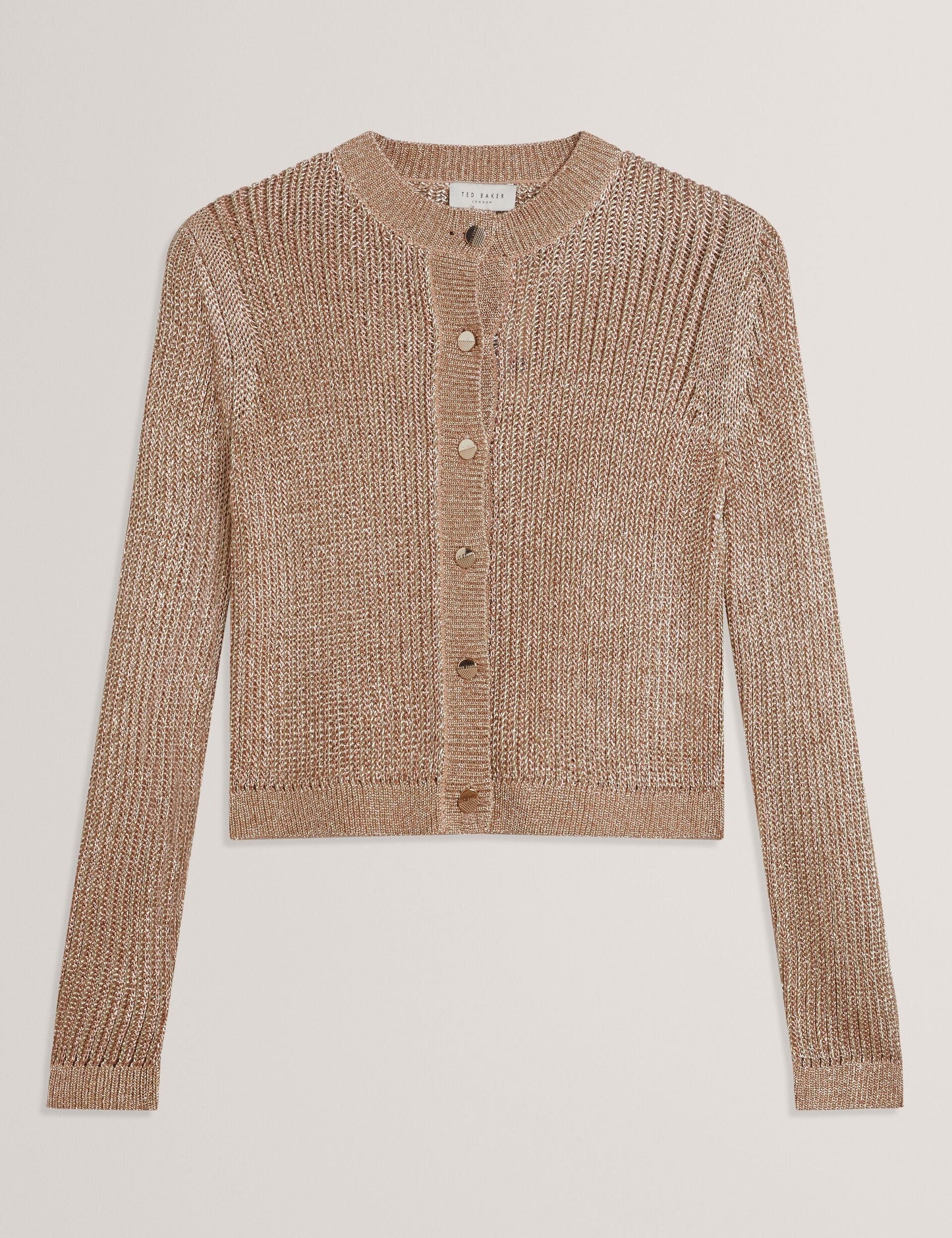 Ted Baker MANYA - Metallic Knit Cropped Cardigan