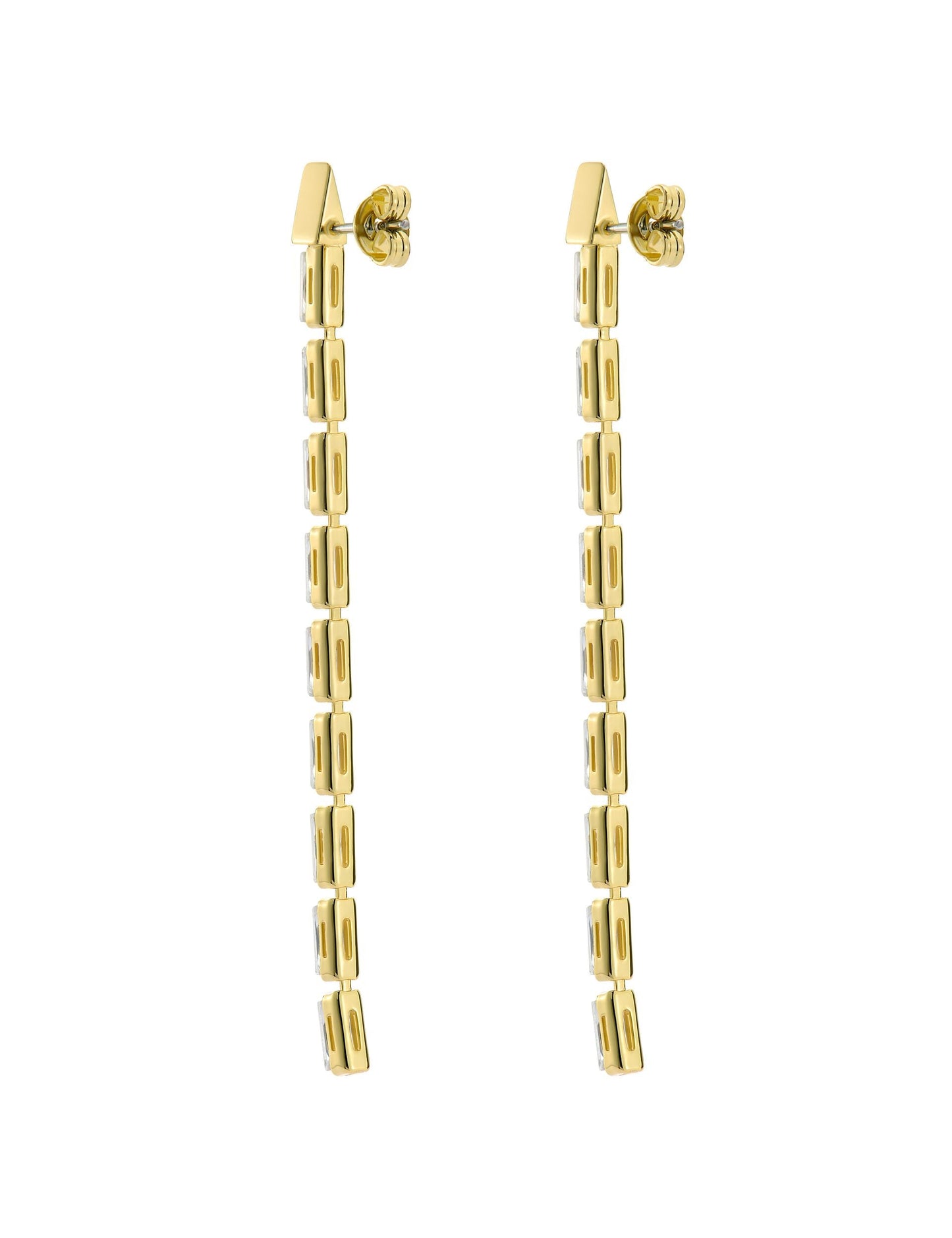 Ted Baker ISALIE - Baguette Crystal Long Drop Earrings