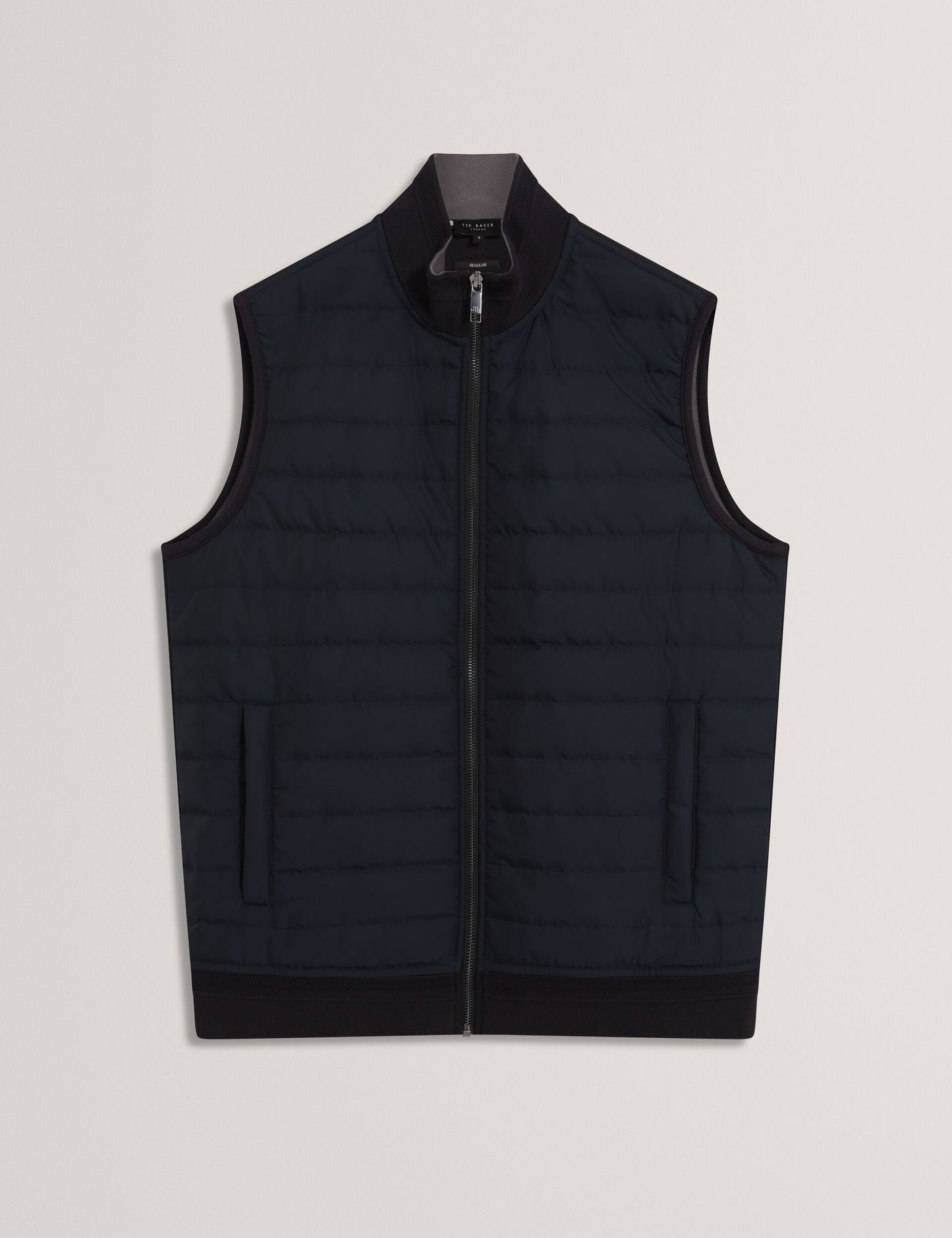 Ted Baker PAFAVOR Quilted Front Funnel Neck Zip-Up Gilet
