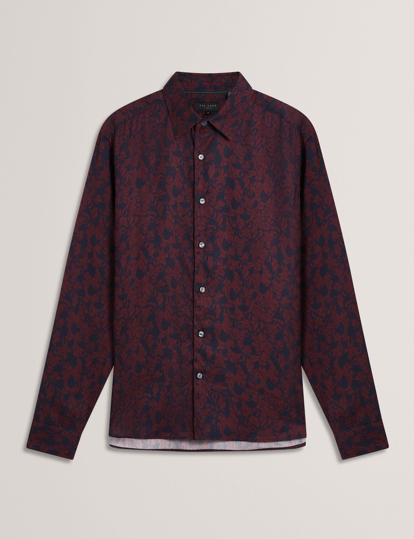 Ted Baker AKSELLE Dark Floral Print Woven Shirt