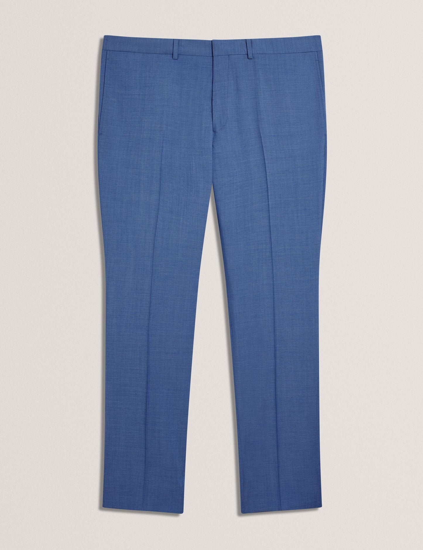 Ted Baker JAYINGS - Slim Fit Blue Textured Wool Suit Pants