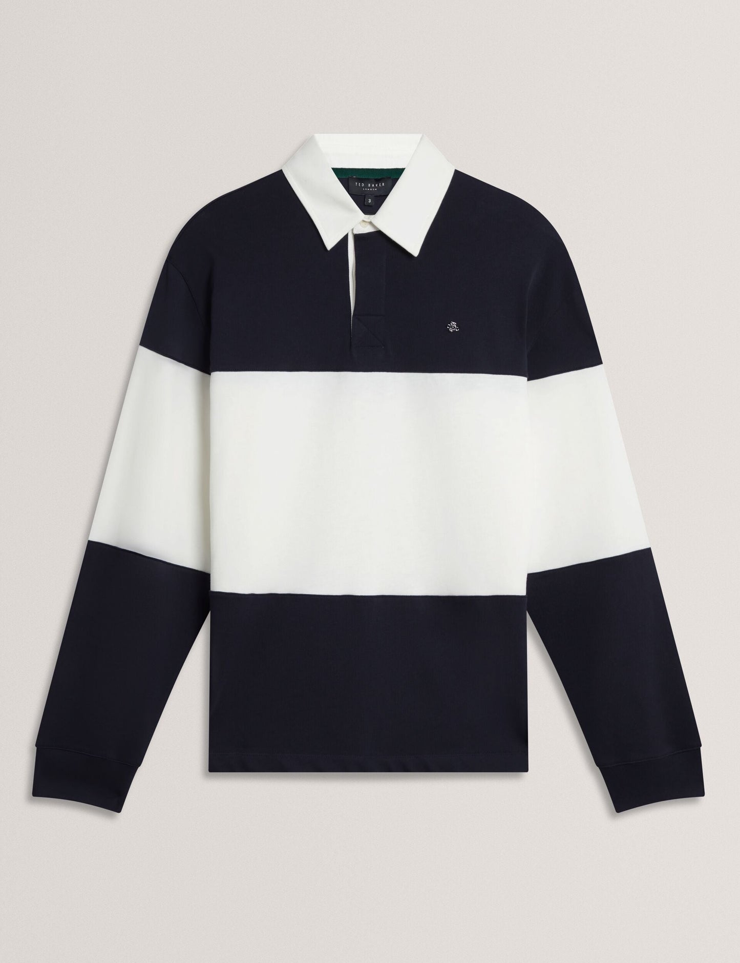 Ted Baker TRAVISS Block Stripe Jersey Cotton Rugby Shirt