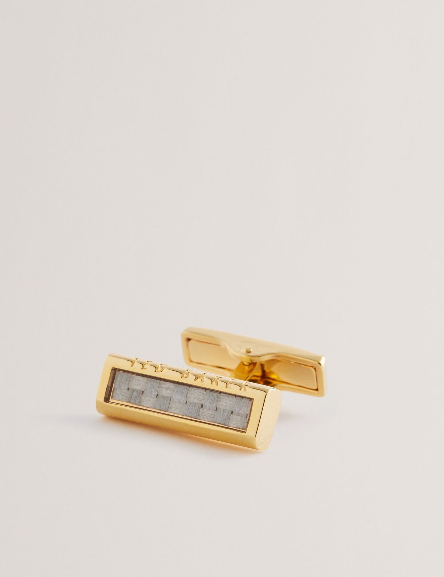 Ted Baker CARBIE - Carbon Fibre Bar Metal Cufflinks