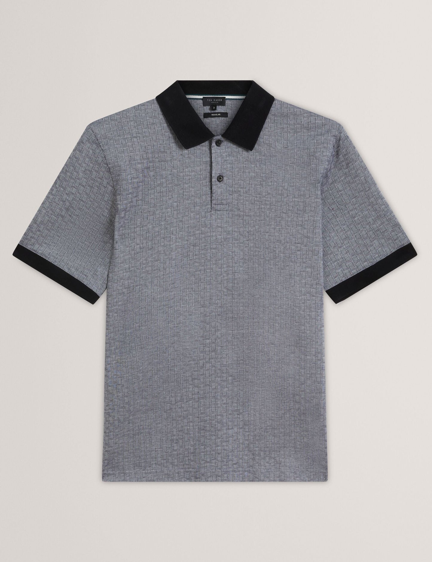 Ted Baker AUGUSO - Textured Jacquard Cotton Polo Shirt
