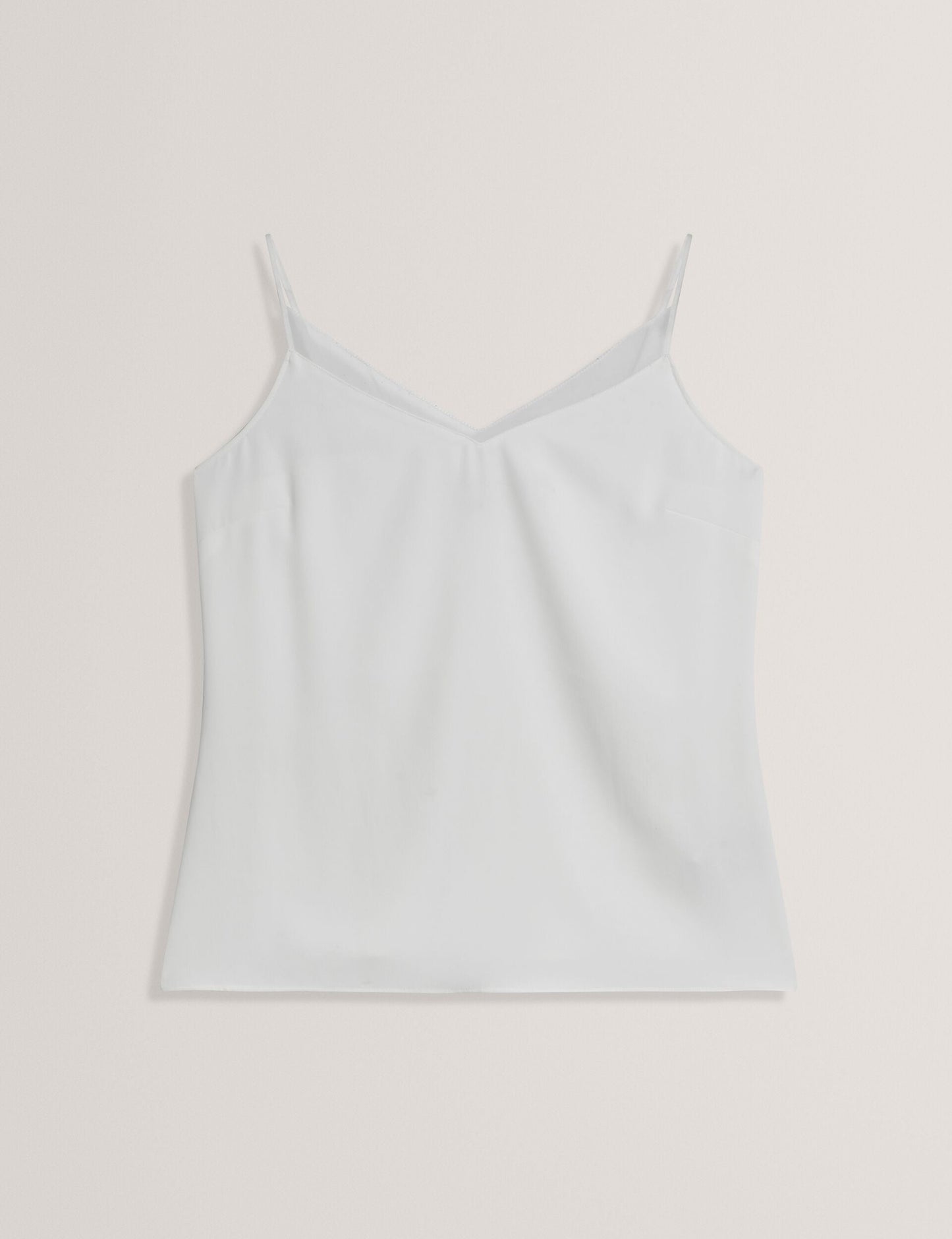 Ted Baker LULEA Chiffon Detail V-Neck Strappy Cami Top in Ivory