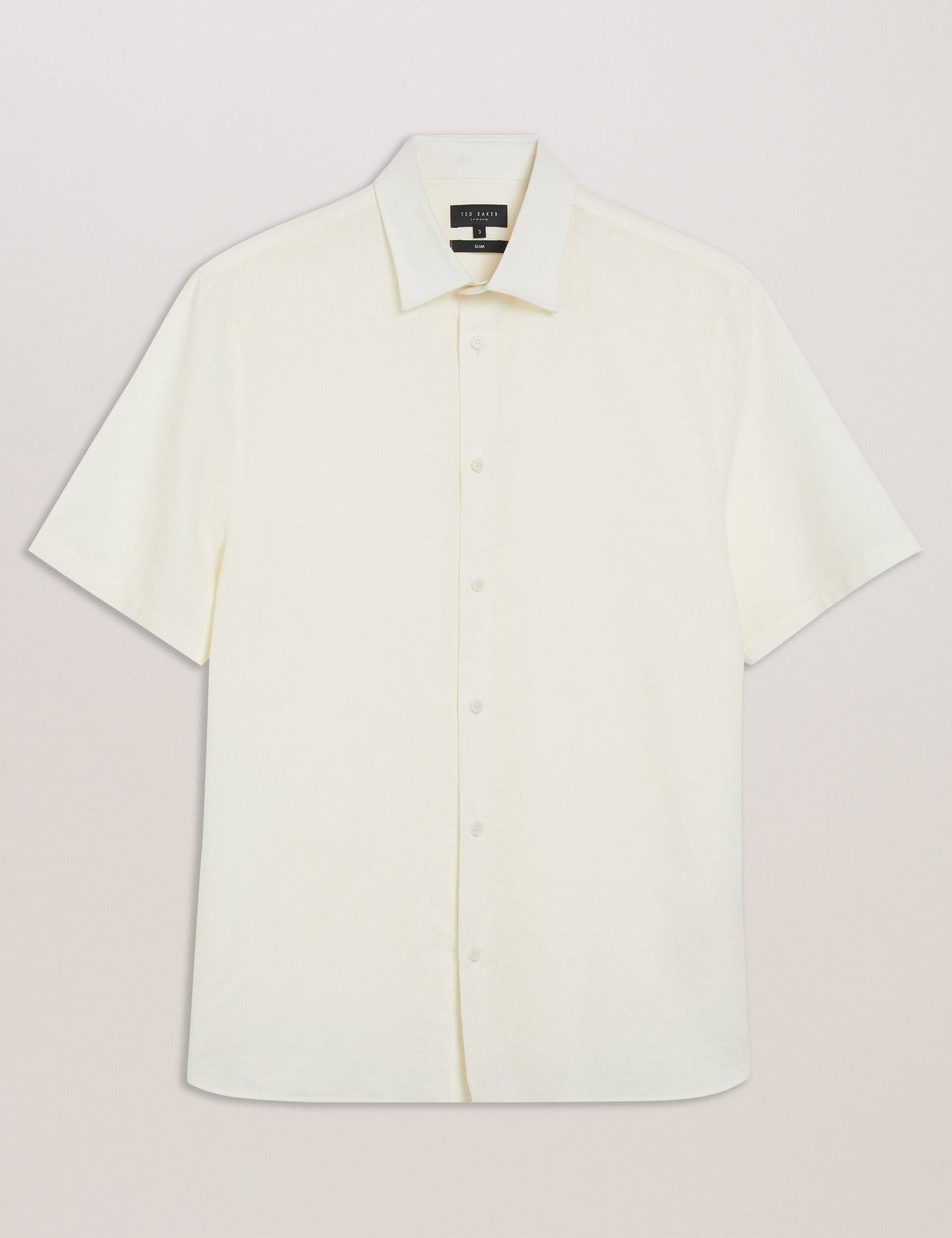 Ted Baker NAIRES Linen Blend Slim Short Sleeve Shirt