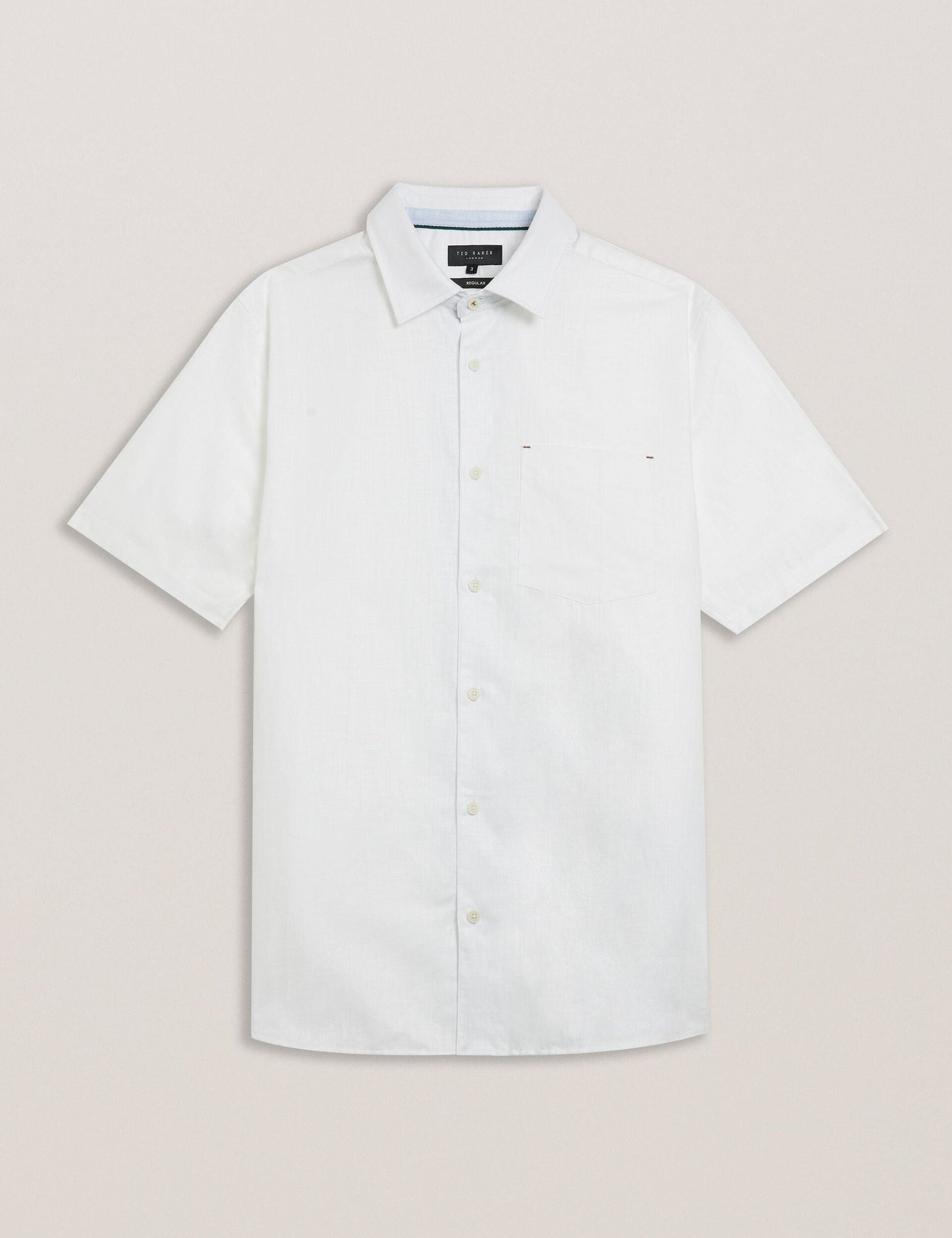 Ted Baker PALOMAS - Short Sleeve Textured Linen Cotton Shirt