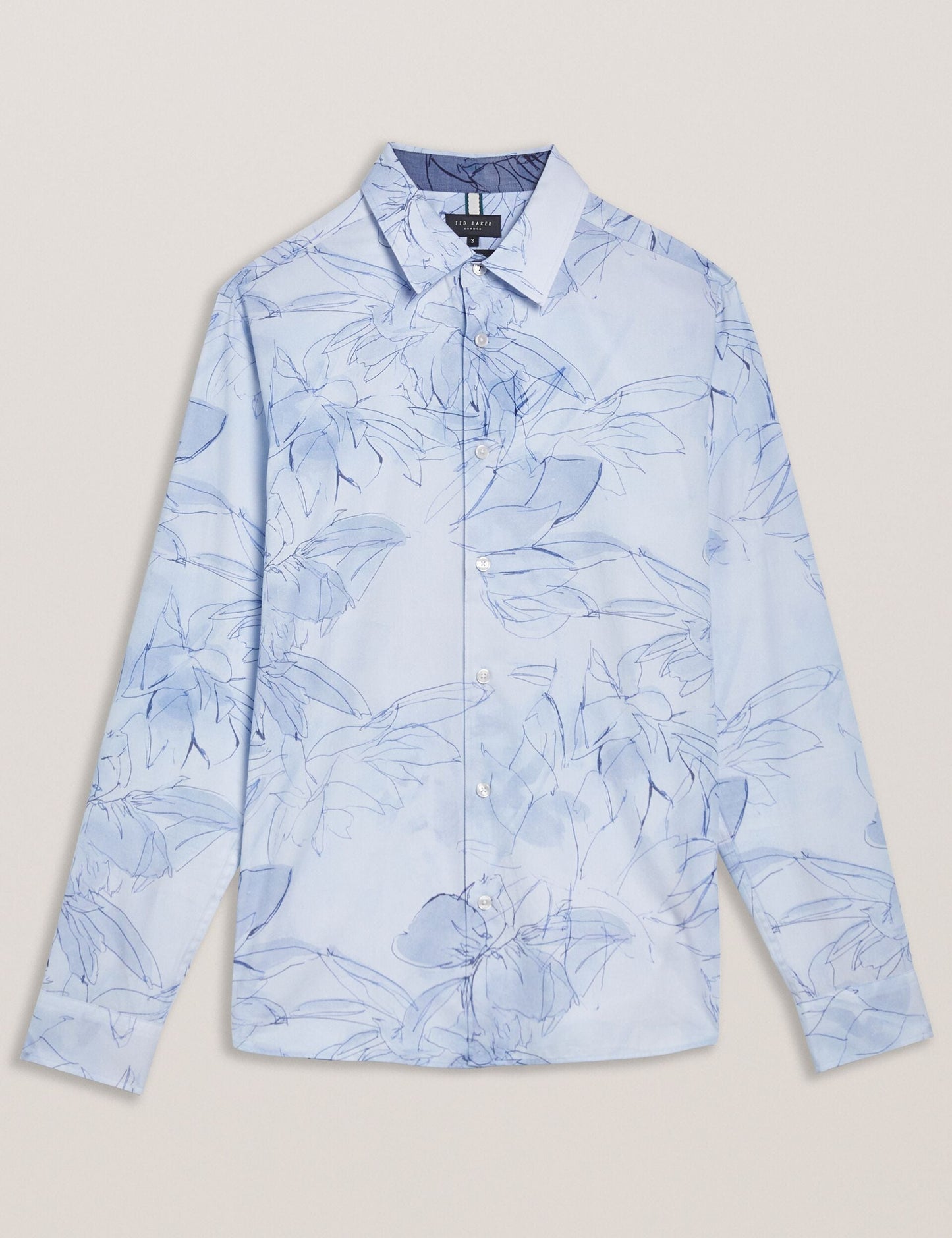 Ted Baker WALESBY - Sketched Floral Print Cotton Shirt