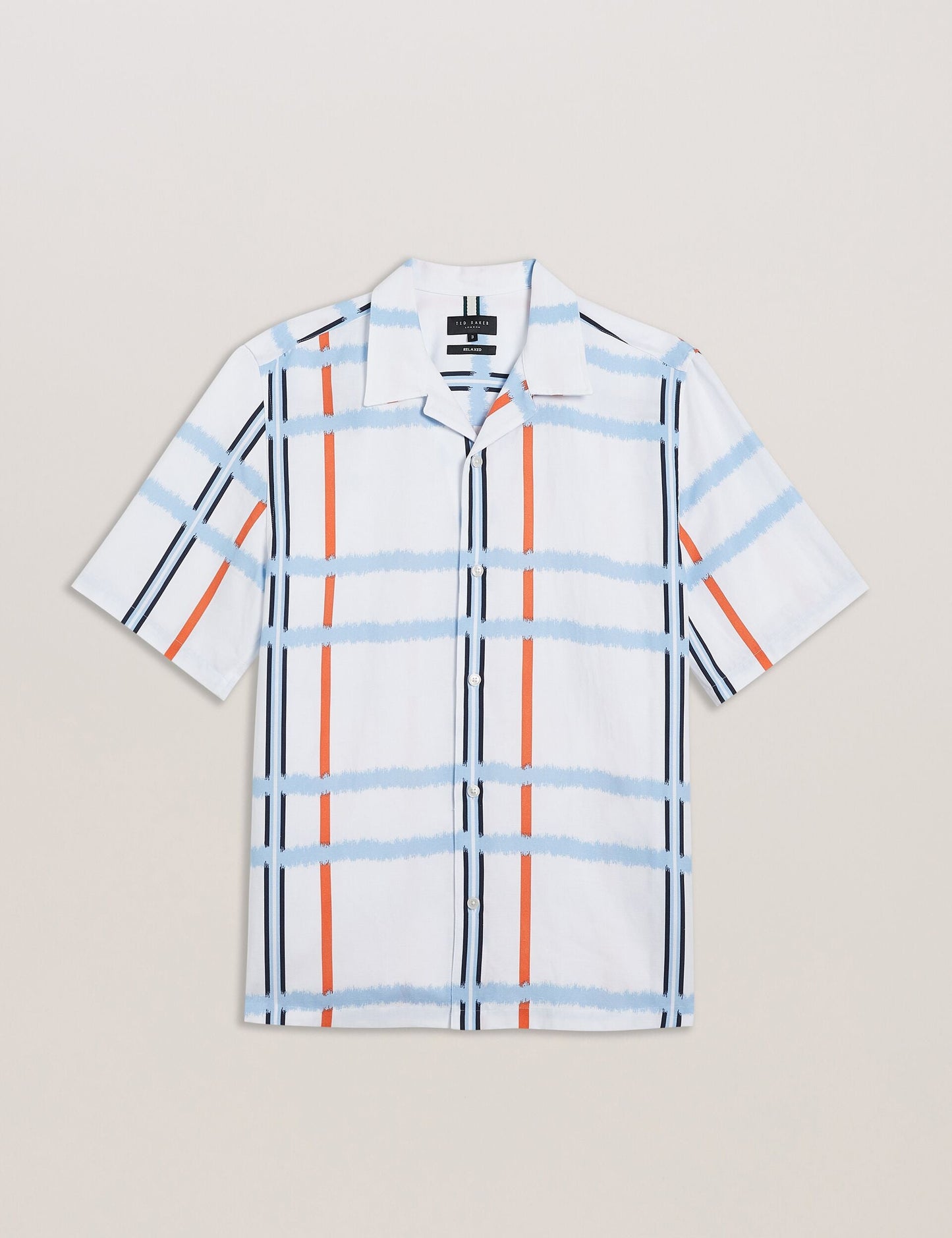 Ted Baker GARDON - Check Print Relaxed Short Sleeve Shirt