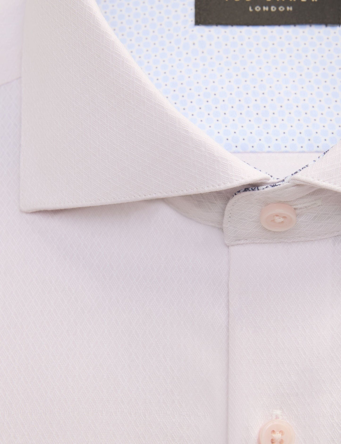 Ted Baker NANTUCKET Geo Texture Stretch Cotton Slim Fit Shirt
