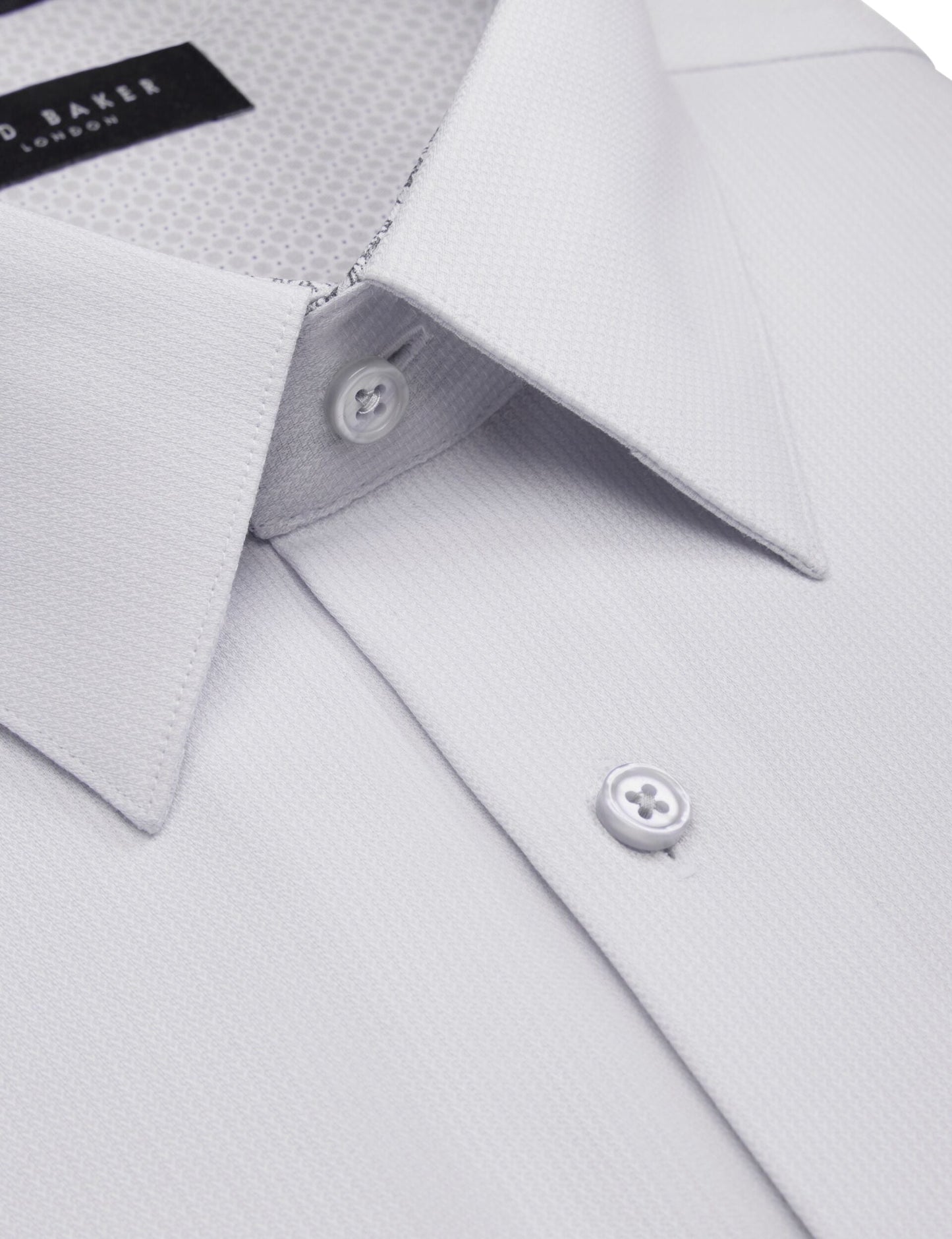 Ted Baker GENEVA Textured Stretch Cotton Slim Fit Shirt
