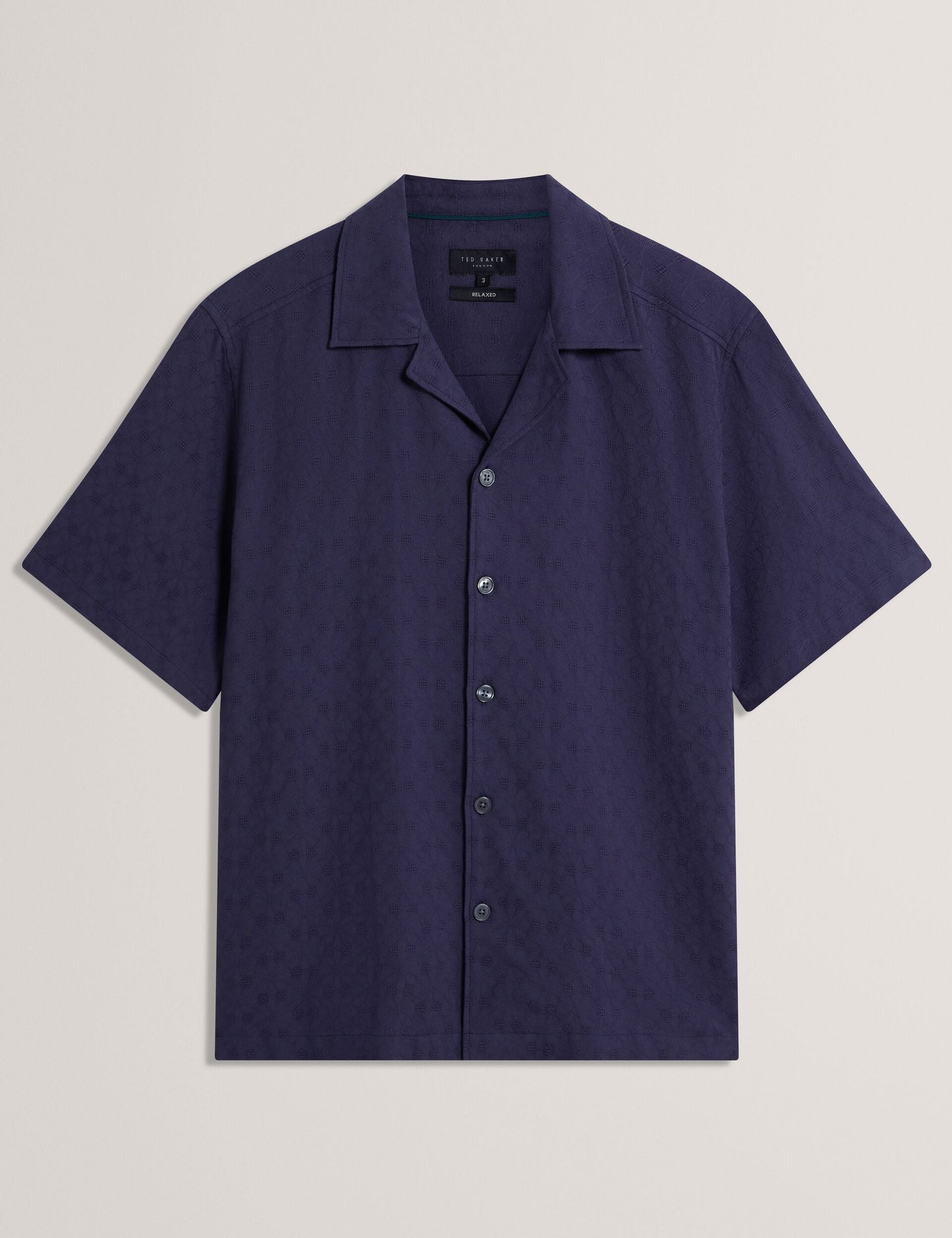 Ted Baker FLEURRE Jacquard Floral Cotton Short Sleeve Shirt