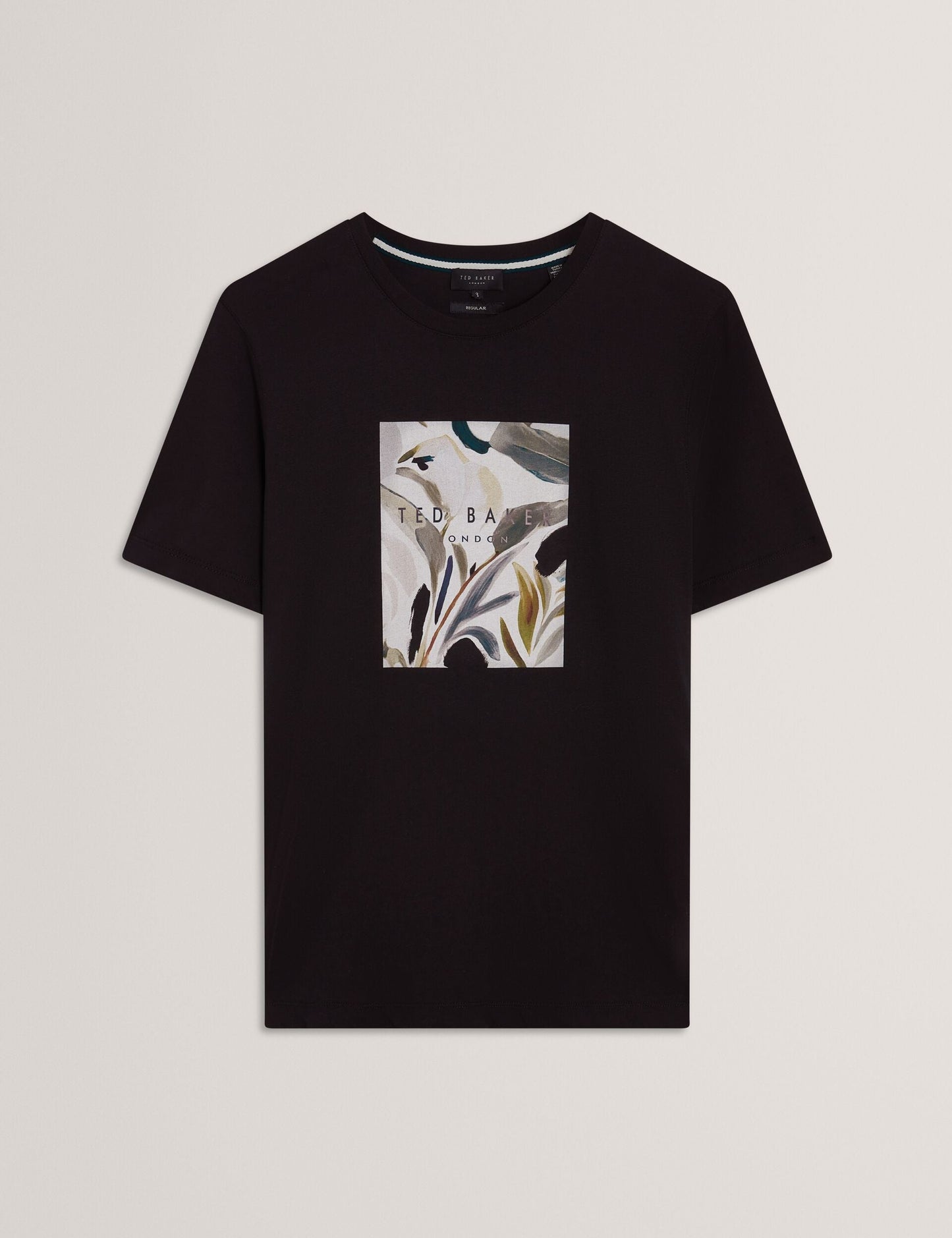 Ted Baker JUSTINOO - Black Branded Box Print Graphic Cotton T-Shirt