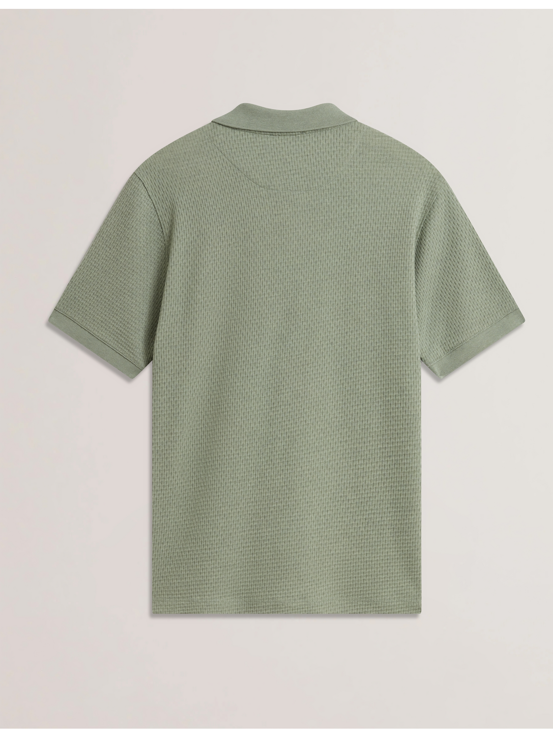 Ted Baker REDMAN - Textured Pure Cotton Knitted Polo Shirt
