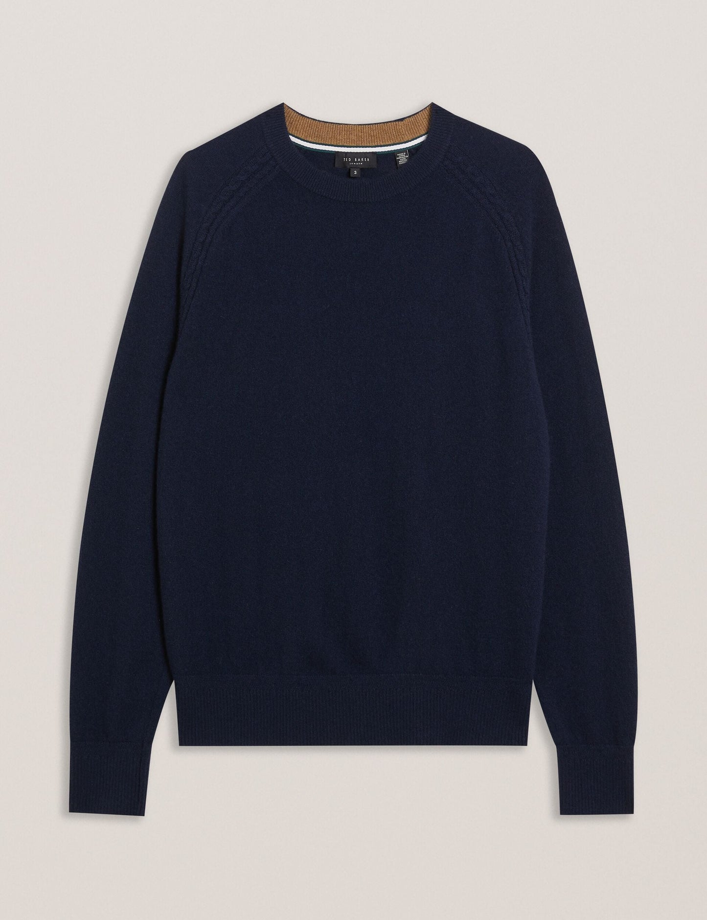 Ted Baker GLANT - Cashmere Cable Detail Crew Neck Jumper