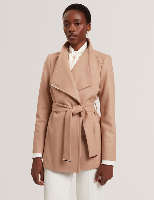 Ted Baker ROSESS Short Belted Wool Wrap Coat