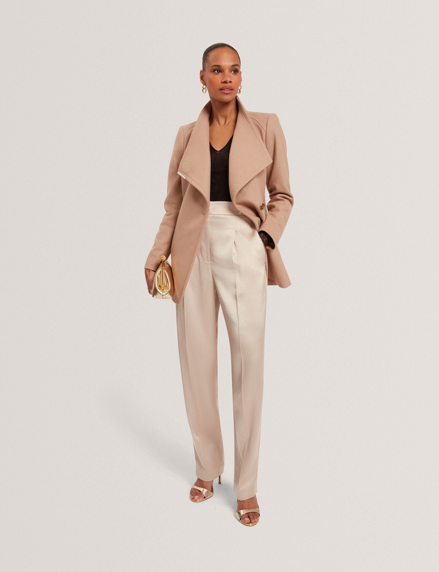 Ted Baker ROSESS Short Belted Wool Wrap Coat