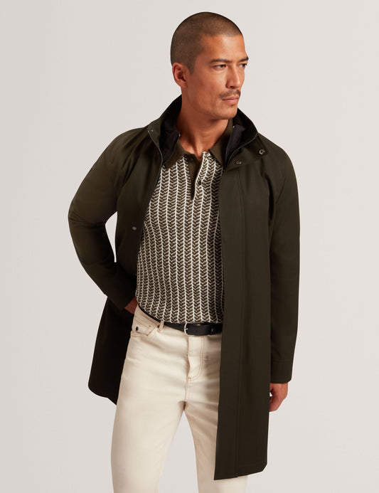 Ted Baker RUABON Funnel Neck Longline Jacket With Liner