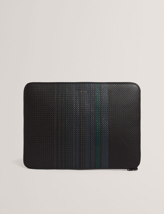 Ted Baker WILTONS Striped Woven Leather 13-Inch Laptop Sleeve