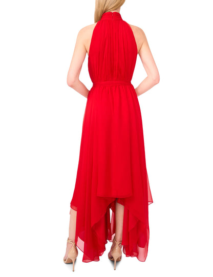 Ted Baker HALTER NECK HANKERCHIEF HEM MIDI DRESS - Salsa