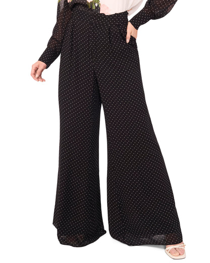 Ted Baker WIDE LEG TUCK PANT - Black
