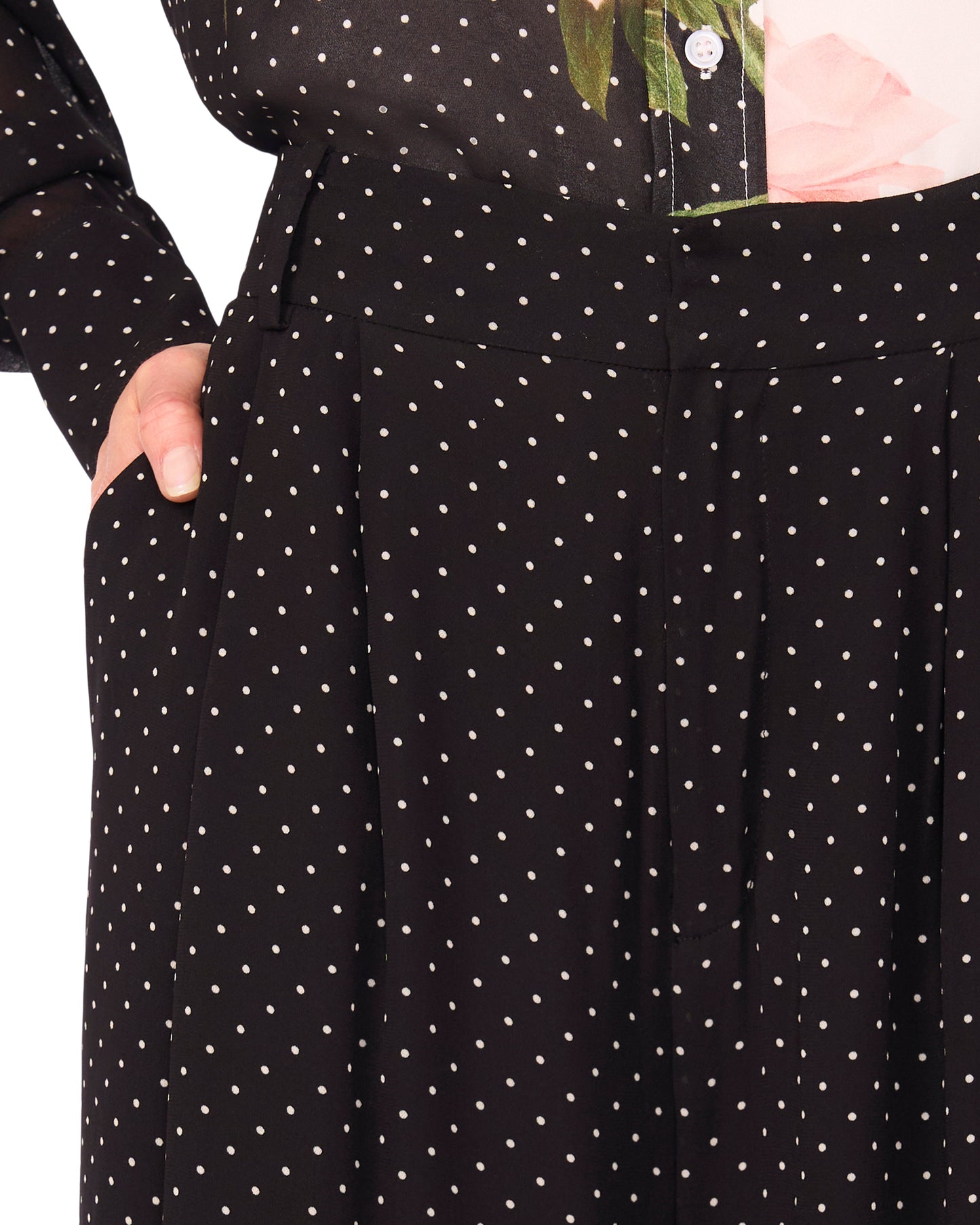 Ted Baker WIDE LEG TUCK PANT - Black