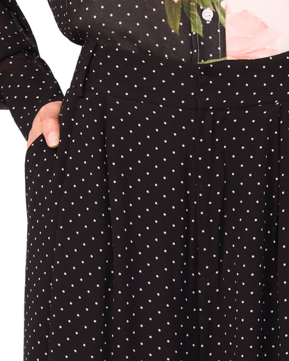 Ted Baker WIDE LEG TUCK PANT - Black