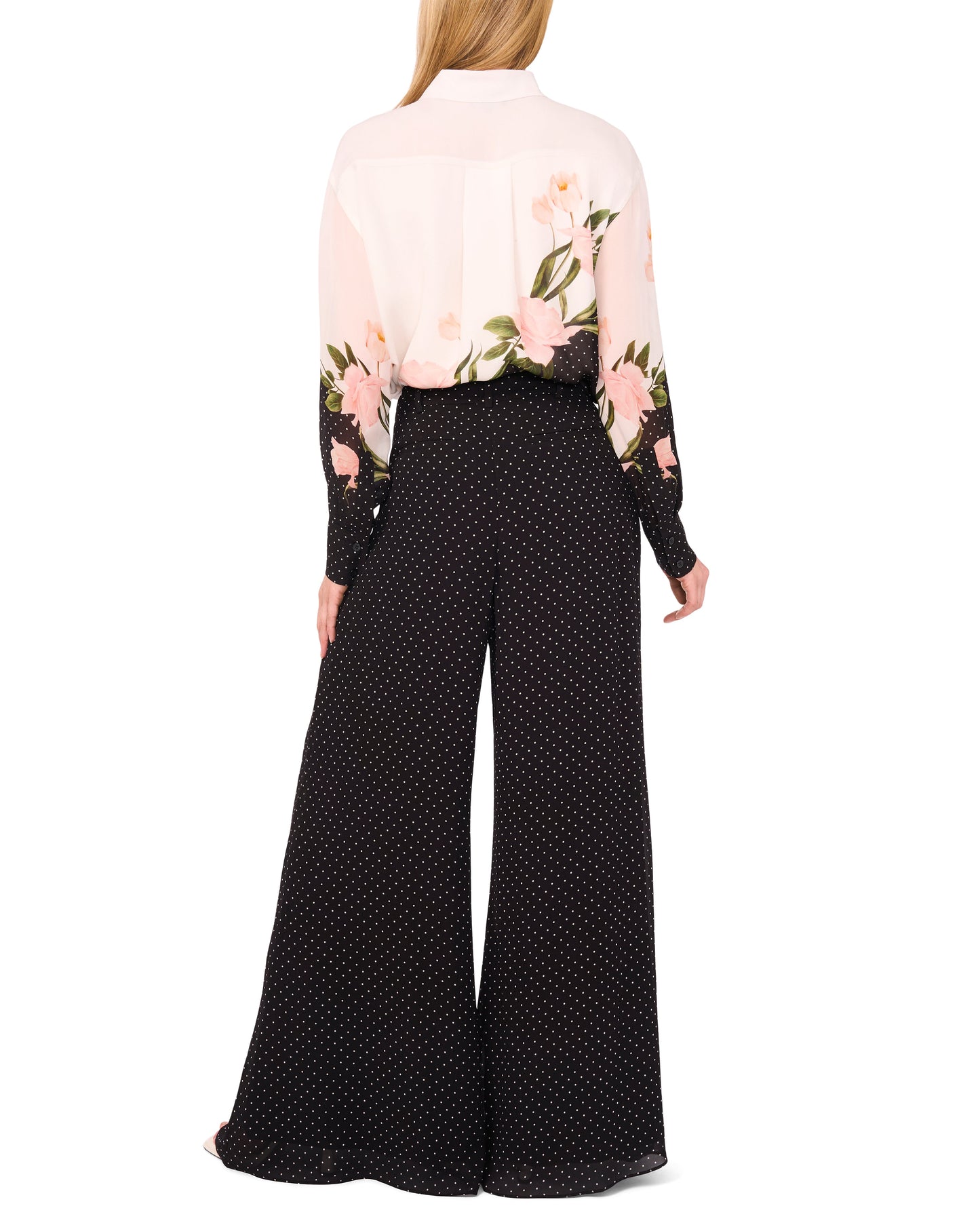 Ted Baker WIDE LEG TUCK PANT - Black