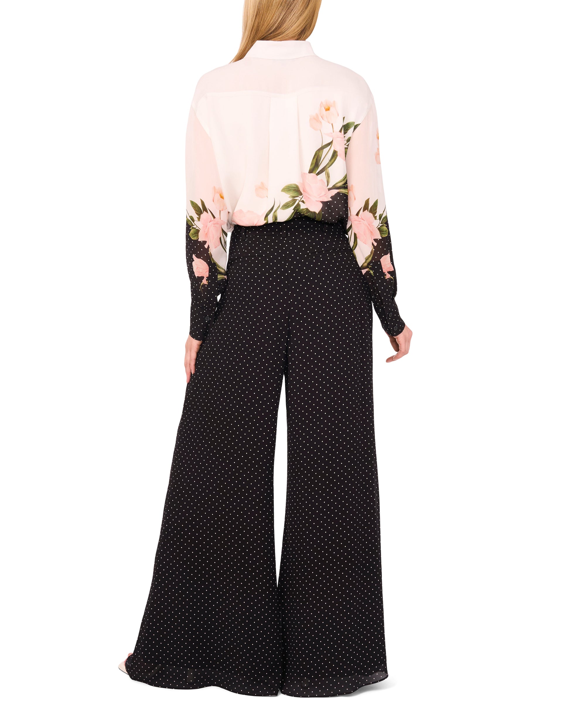 Ted Baker WIDE LEG TUCK PANT - Black
