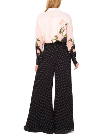 Ted Baker WIDE LEG TUCK PANT - Black