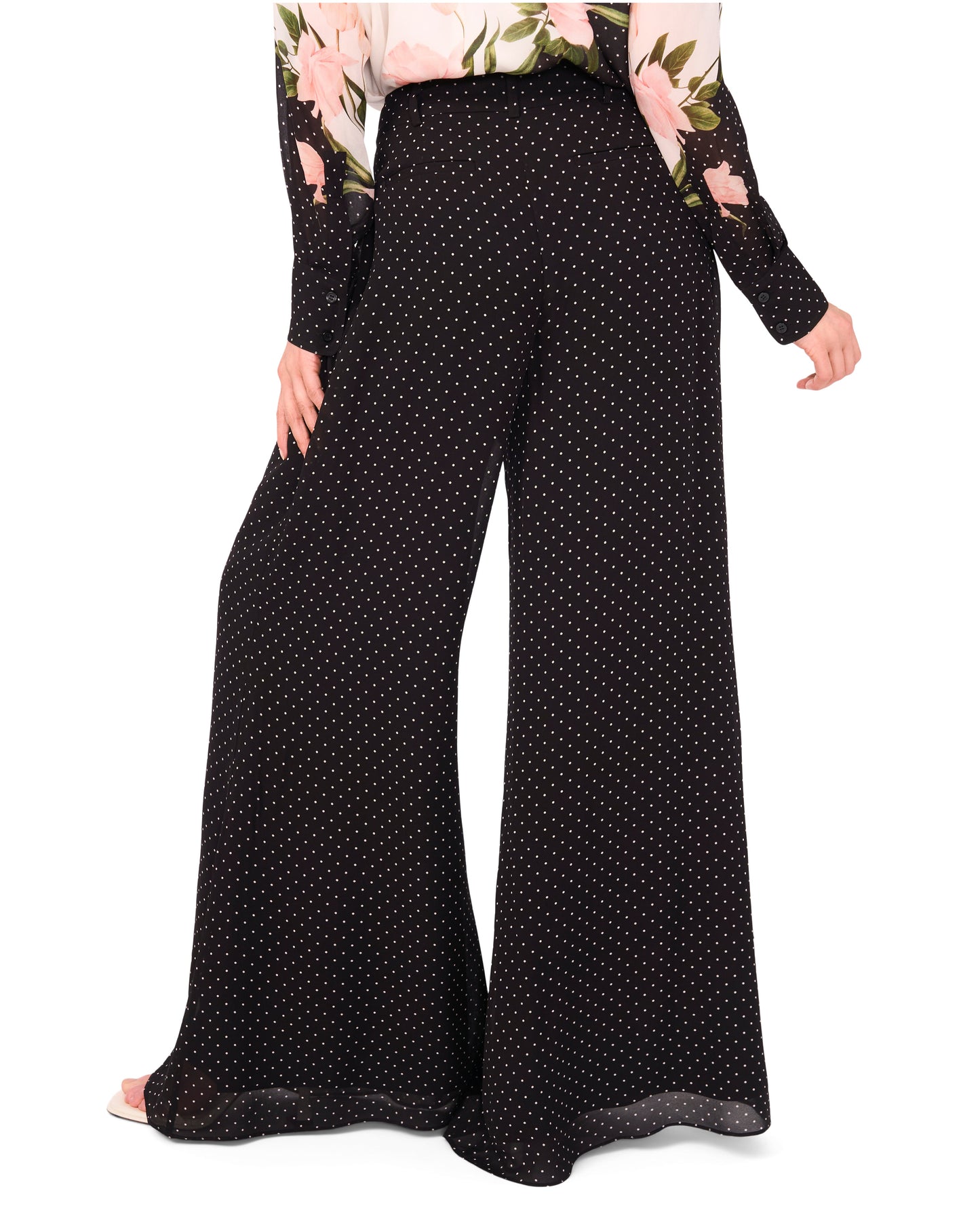 Ted Baker WIDE LEG TUCK PANT - Black