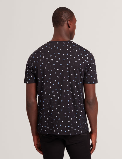 Ted Baker BURTUN - Scattered Floral Print Crew Neck T-Shirt