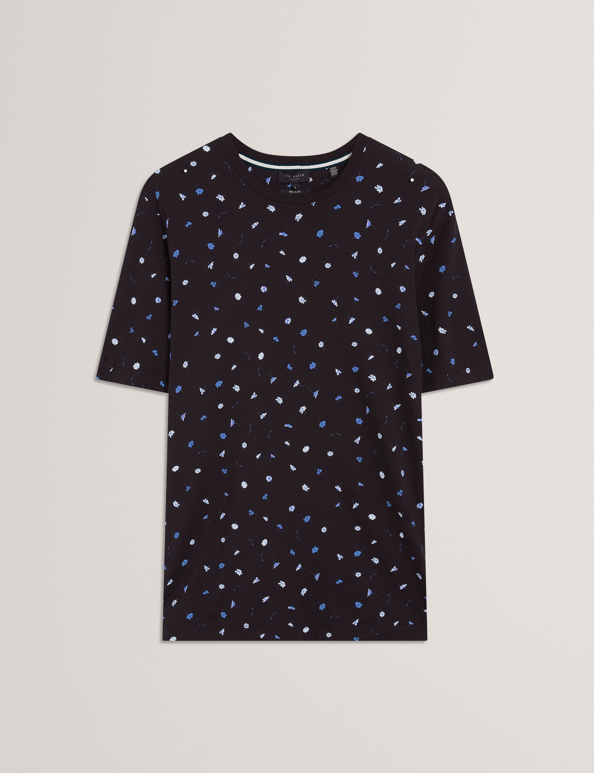 Ted Baker BURTUN - Scattered Floral Print Crew Neck T-Shirt