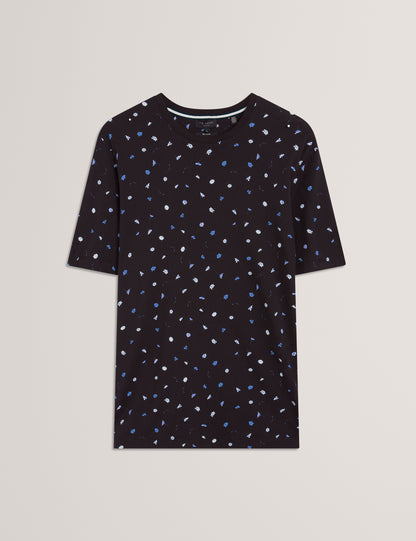 Ted Baker BURTUN - Scattered Floral Print Crew Neck T-Shirt