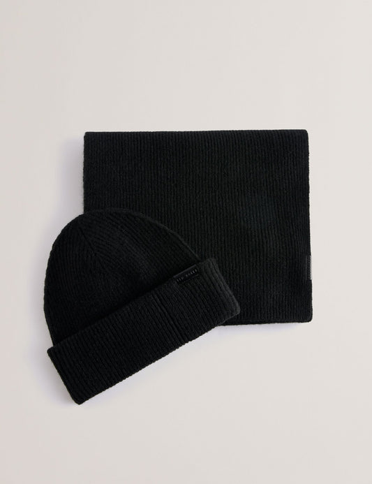 Ted Baker ALLIIES - Ribbed Knit Hat And Scarf Set