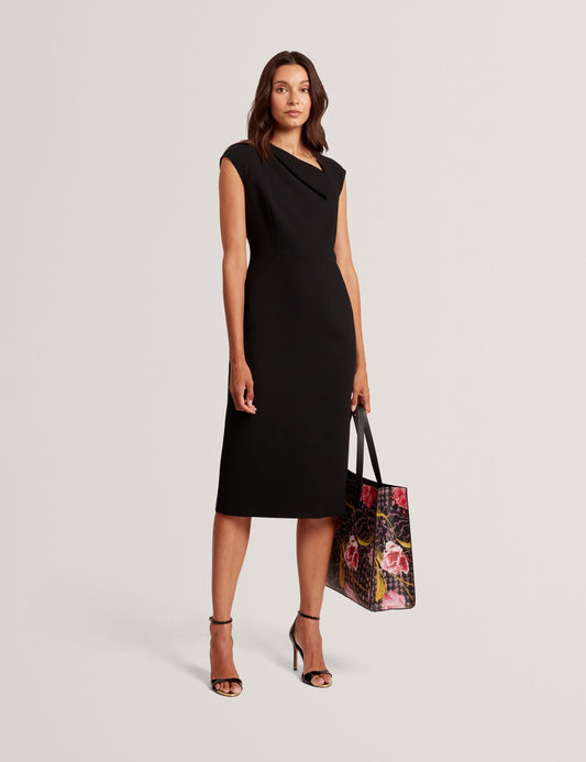 Ted Baker BAYREE - Folded Neckline Pencil Midi Dress