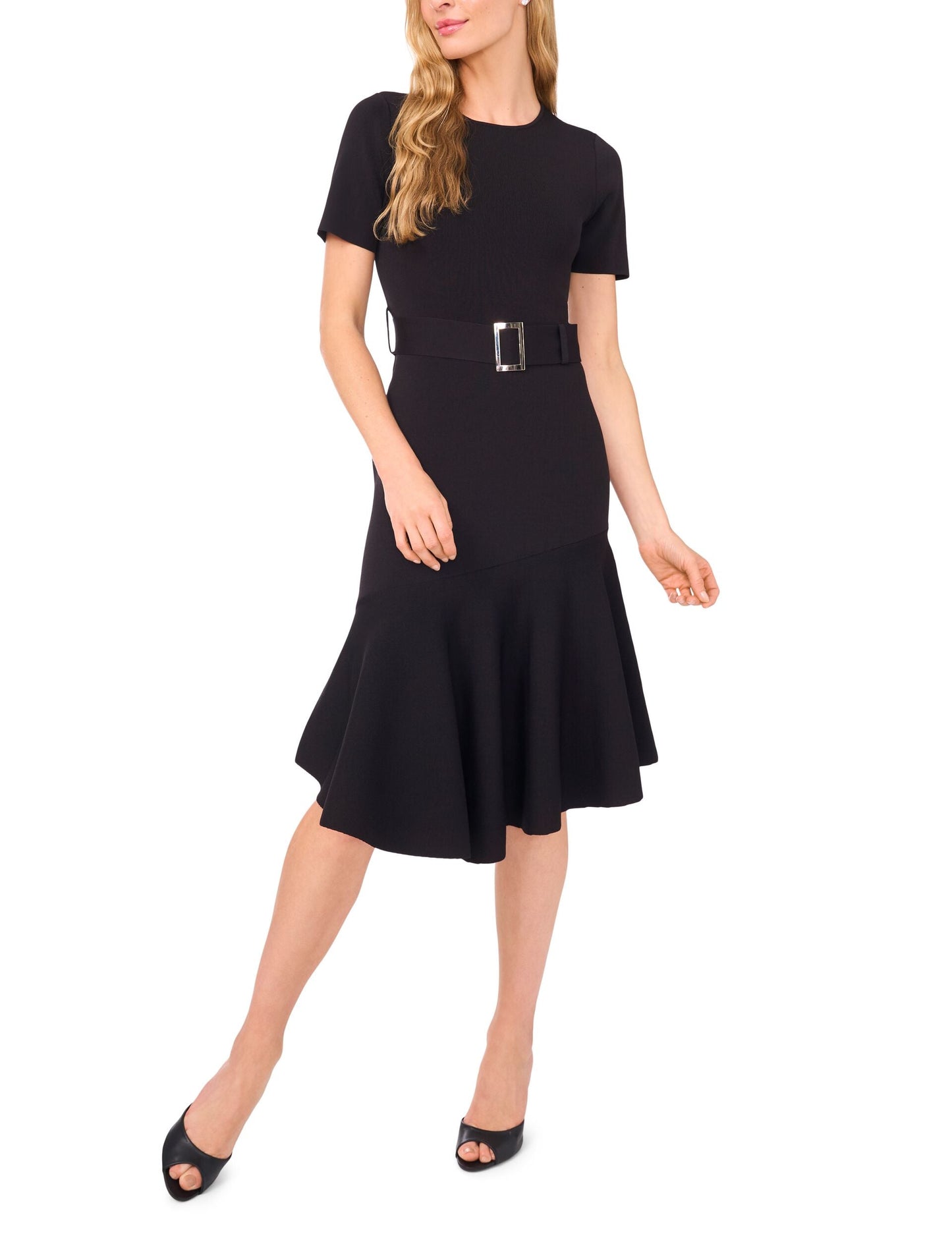 Ted Baker ASHLEY - Short Sleeve Crew Neck Asymmetric Midi Dress