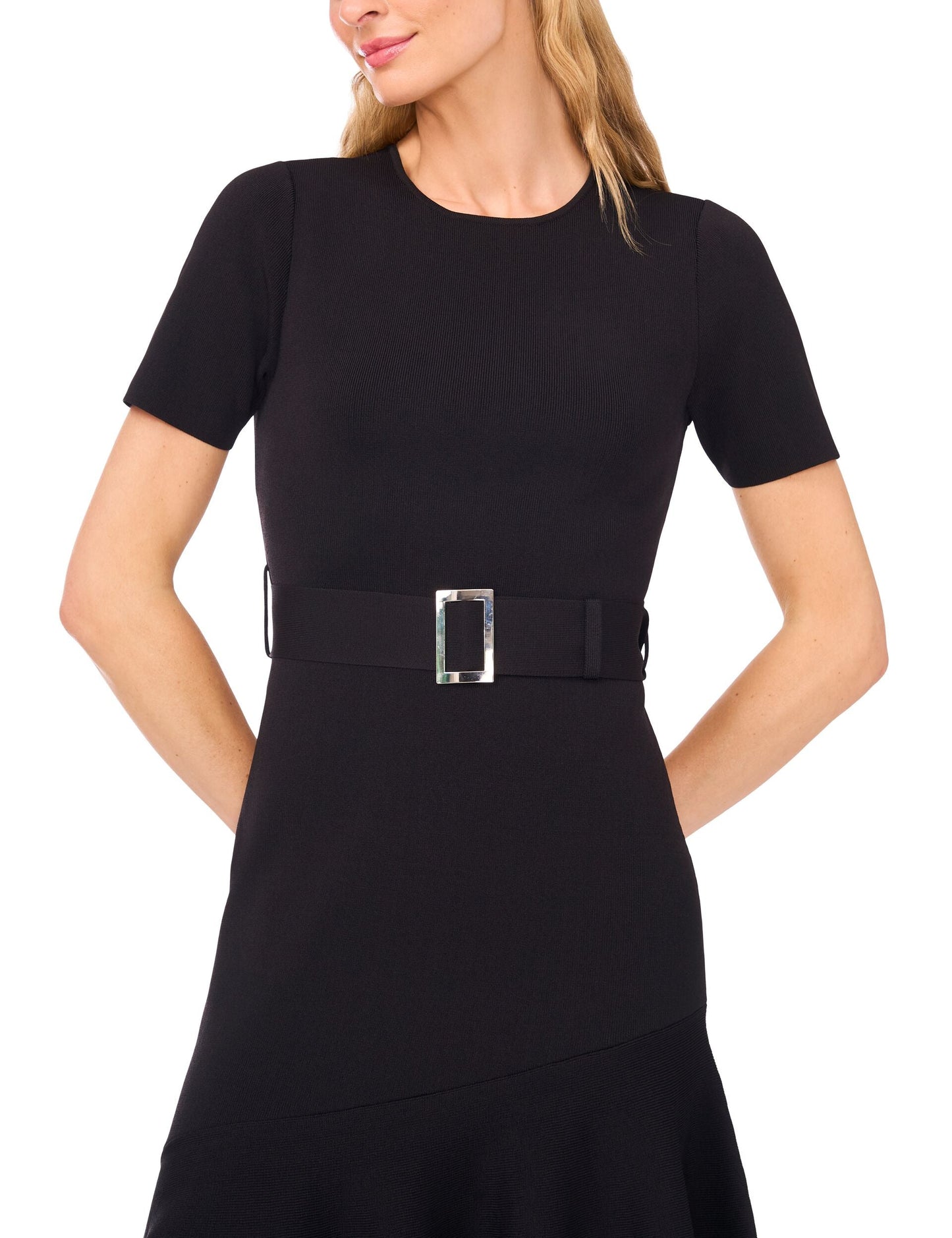 Ted Baker ASHLEY - Short Sleeve Crew Neck Asymmetric Midi Dress