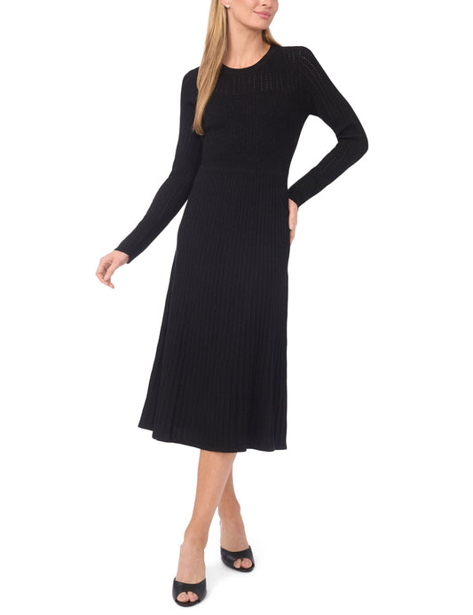 Ted Baker NOIRALYN – Metallic Maxi Dress with Variegated Rib Pointelle