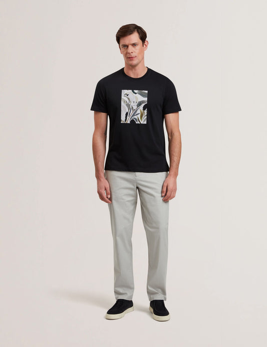 Ted Baker JUSTINO - Black Branded Box Print Graphic Cotton T-Shirt