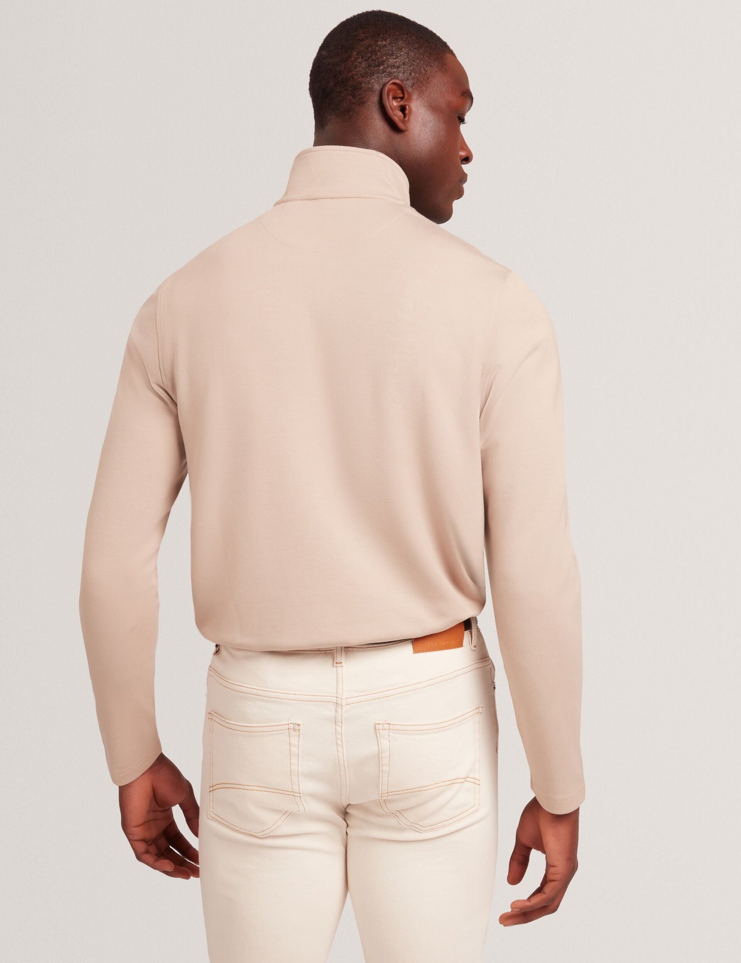 Ted Baker SIMONEA - Textured Panel Half-Zip Modal Sweatshirt