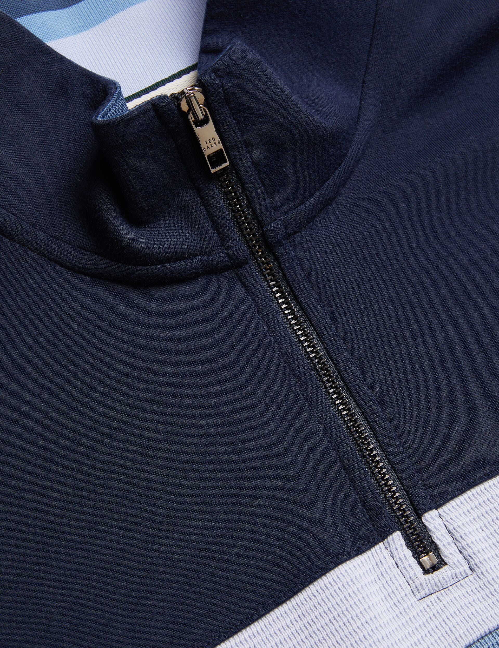 Ted Baker LONGMAN - Ombre Stripe Half-Zip Sweatshirt