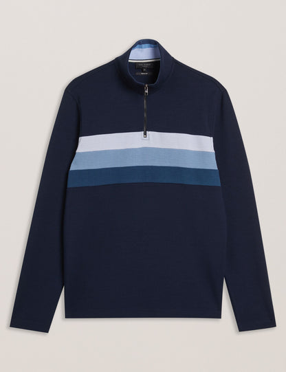 Ted Baker LONGMAN - Ombre Stripe Half-Zip Sweatshirt