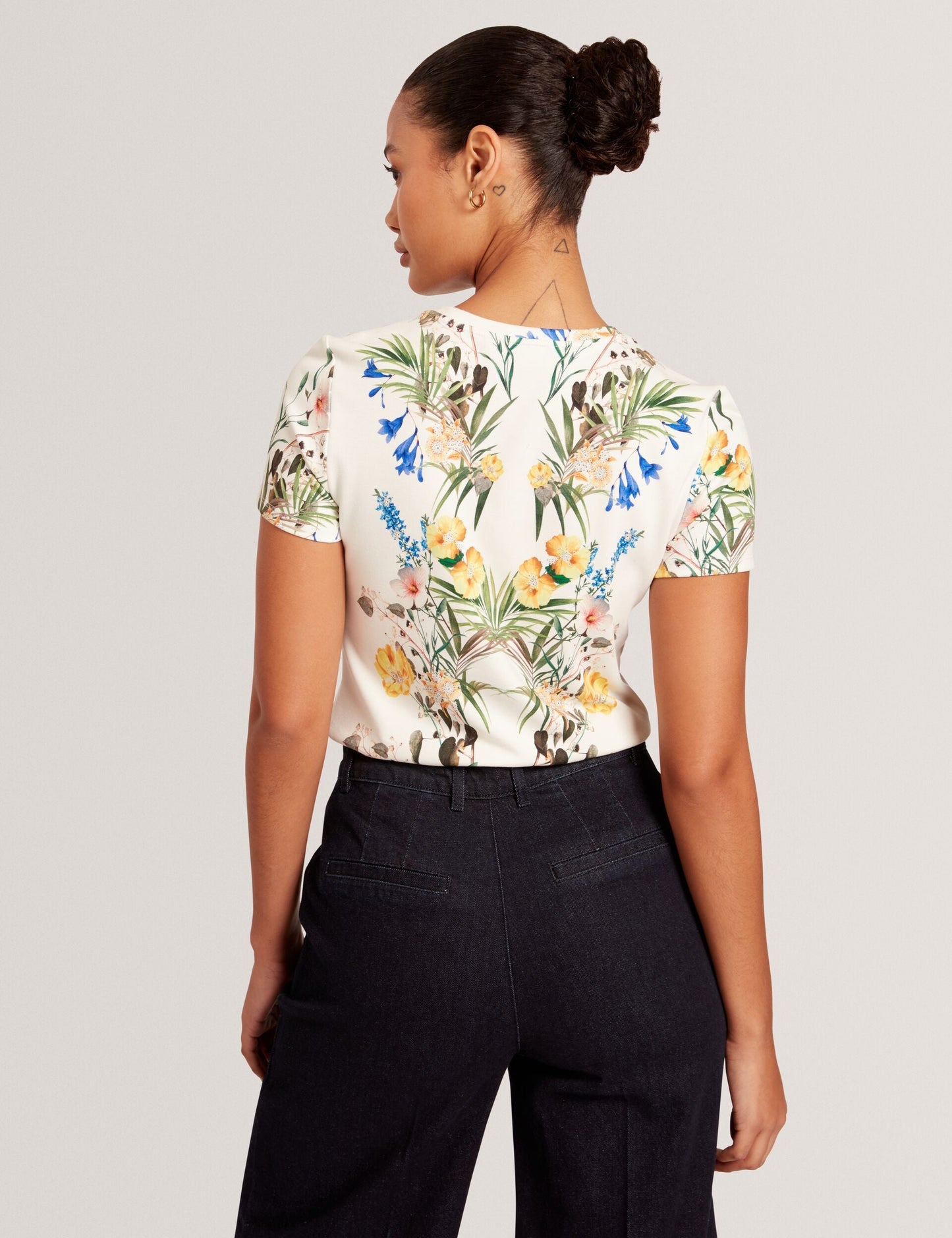 Ted Baker ALLOVER FLORAL T-SHIRT - White