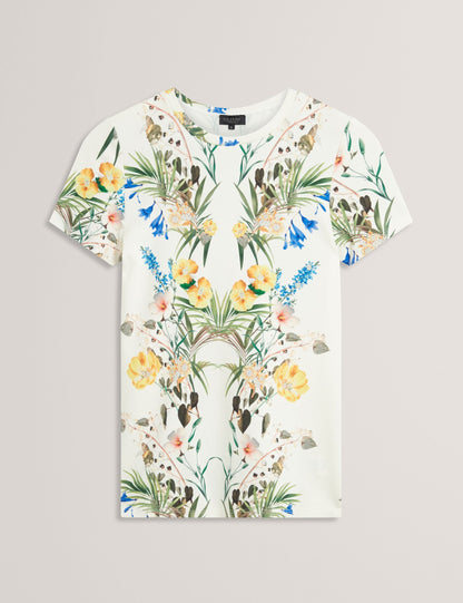 Ted Baker ALLOVER FLORAL T-SHIRT - White
