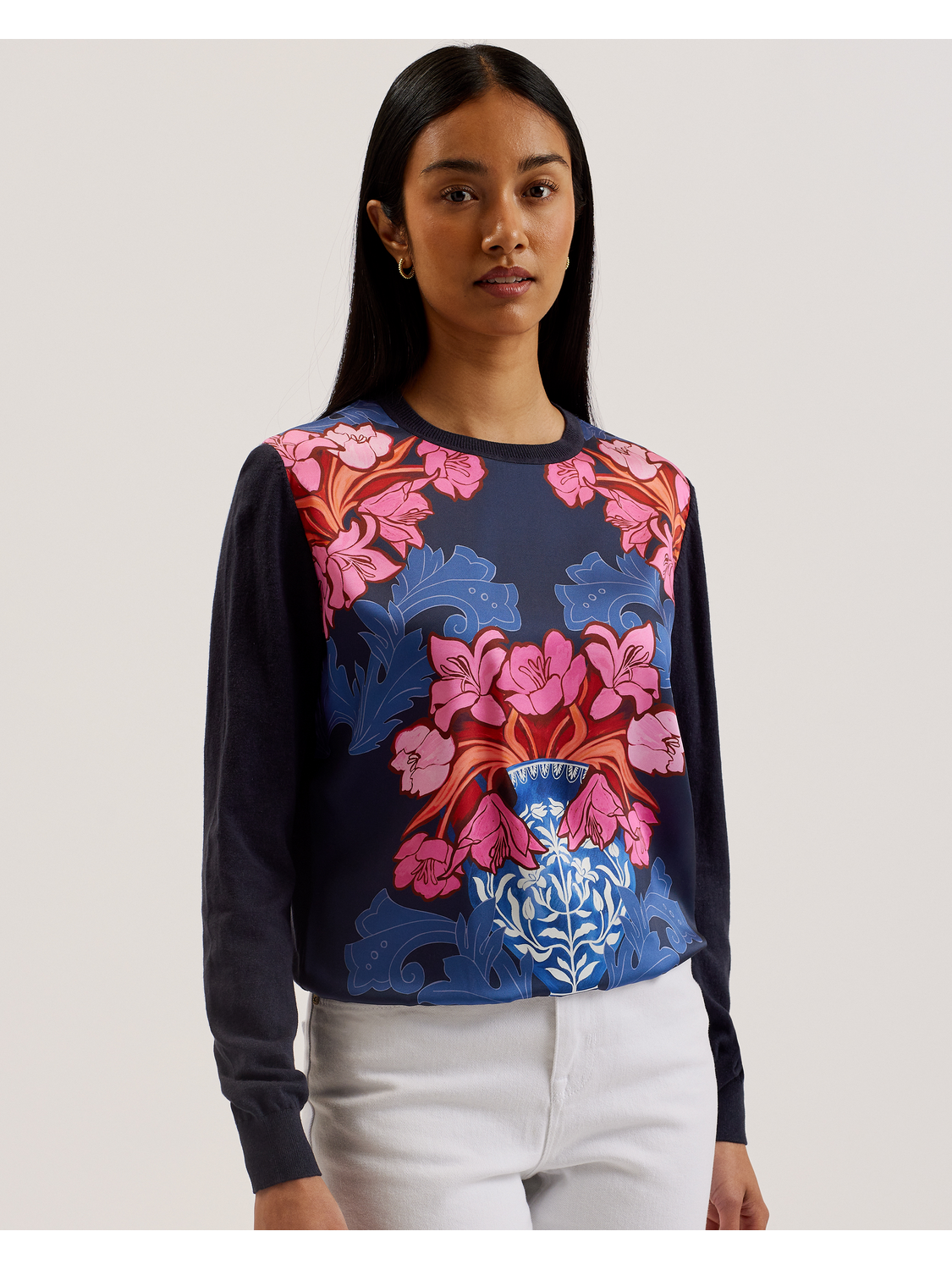 Ted Baker Teanha - Woven Front Printed Jumper