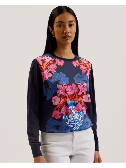 Ted Baker Teanha - Woven Front Printed Jumper