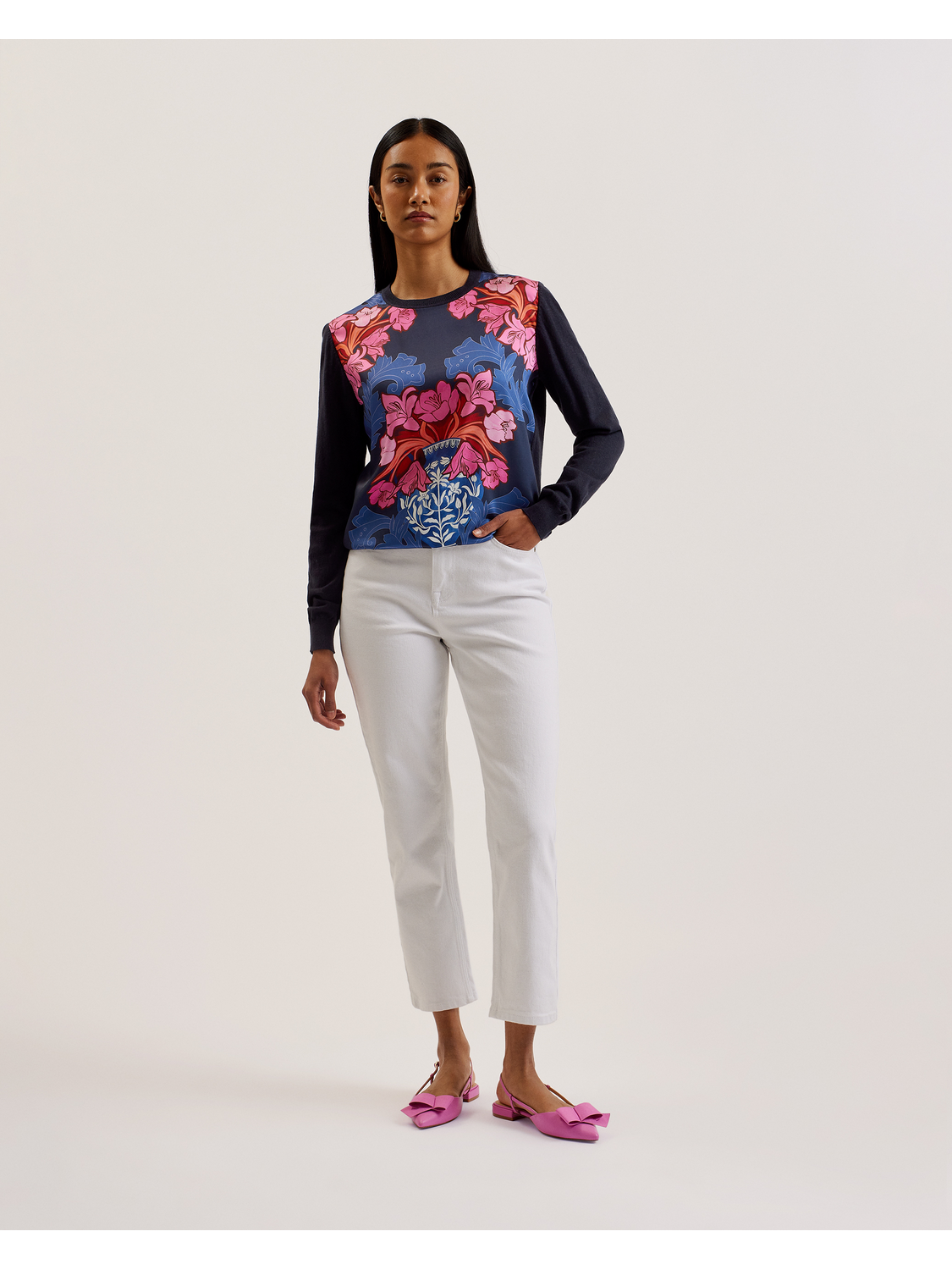 Ted Baker Teanha - Woven Front Printed Jumper